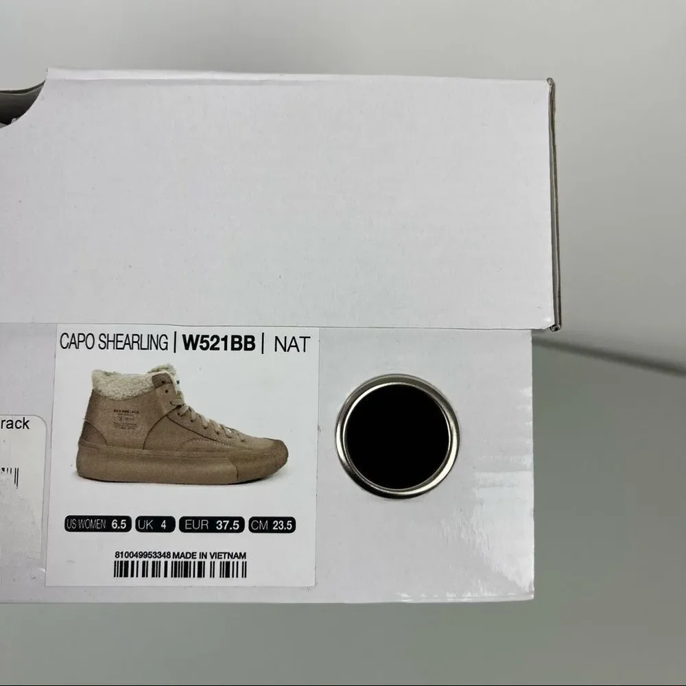 Brandblack Capo High Top Sneakers Suede Shearling Vibram Sole Women's 6.5 NWT